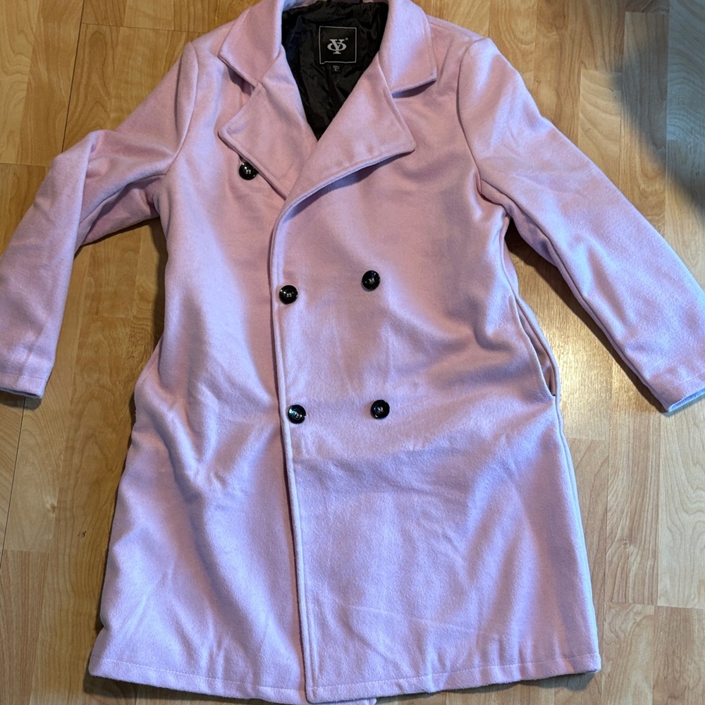 V O Pink/ Lavender Pea Coat Large